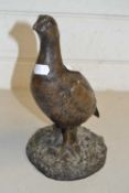 Bronzed resin model of a grouse