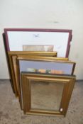 Mixed Lot: Various assorted framed pictures to include French book prints, small wall mirror and