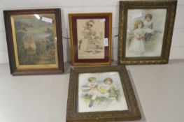 Mixed Lot: Four various 19th Century prints to include fashion interest