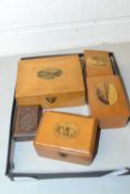 Mixed Lot: Mauchline ware box and others similar