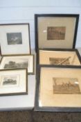 Collection of various engravings, hunting interest and views of Norwich