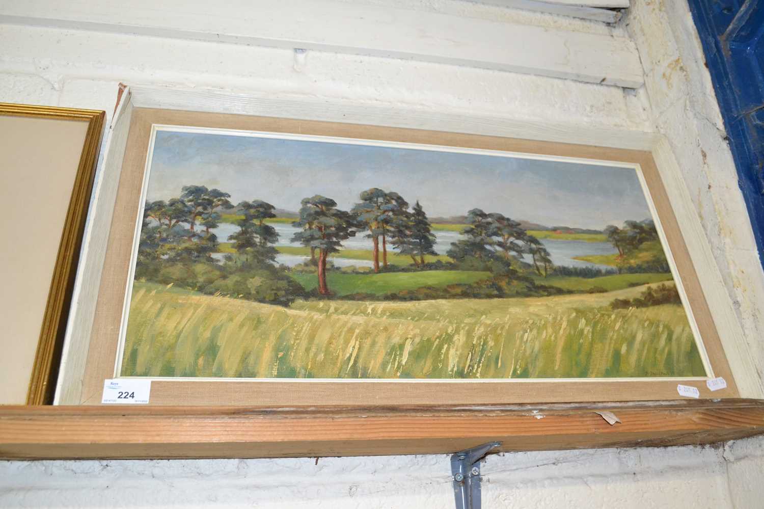 The Estuary near Blythburgh, Suffolk, oil on board, indistinctly signed, framed