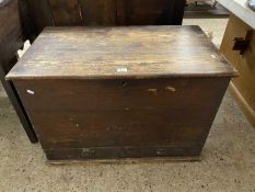 Late 19th Century pine mule chest with hinged lid, 86cm wide
