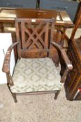 Early 20th Century bedroom chair with pierced back