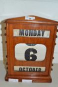 Early 20th Century hardwood cased perpetual calendar