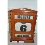 Early 20th Century hardwood cased perpetual calendar