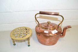 Copper kettle and stand