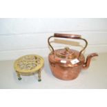 Copper kettle and stand