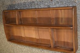 Ercol light elm wall shelf, 107cm wide