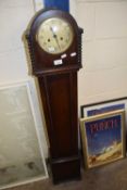 Oak cased grandmother clock