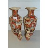Four various small Imari vases