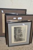 Mixed Lot: Various 19th Century engravings to include Melrose Abbey, Scotland, Westminster Abbey and