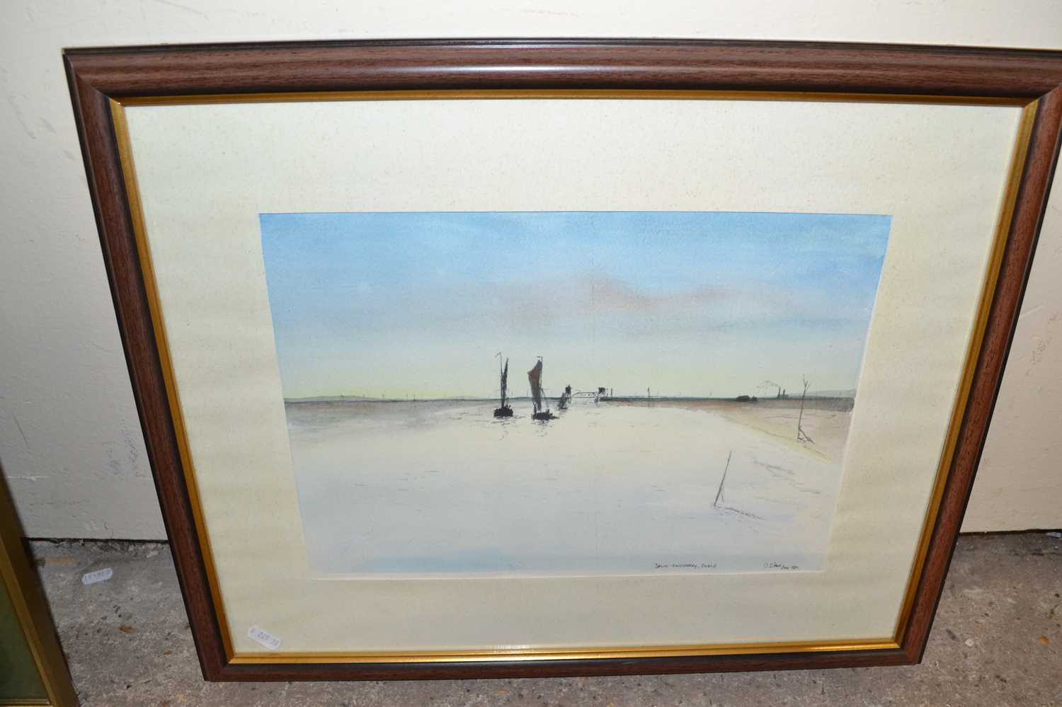 Coloured print after Sir William Russell Flint and a further study, Dawn-Kings Ferry, Swale (2) - Image 2 of 2