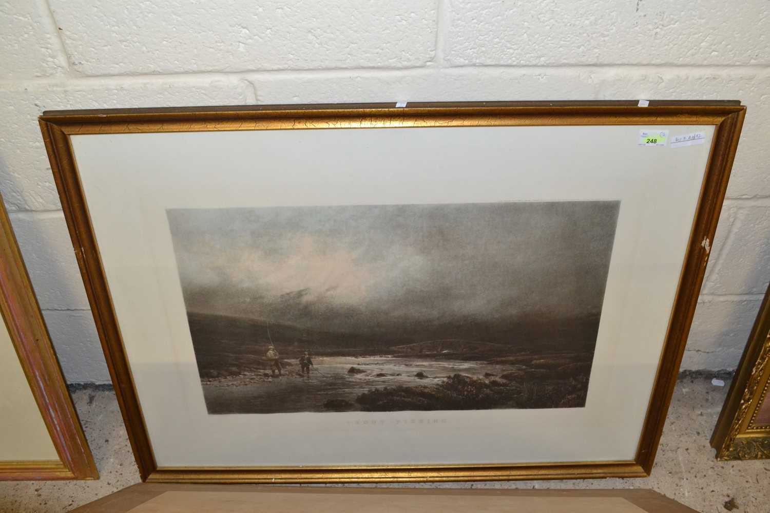 Pair of coloured engravings, Highland fishing scenes, framed and glazed - Image 2 of 2