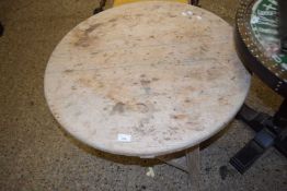 19th Century pine circular top cricket table, 78cm wide
