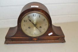 Oak cased dome topped mantel clock