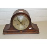 Oak cased dome topped mantel clock