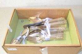 Box of various silver plated cutlery