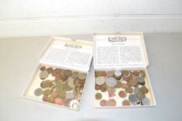 Two boxes of various assorted World coinage