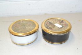 Two Japanese Chokin trinket boxes