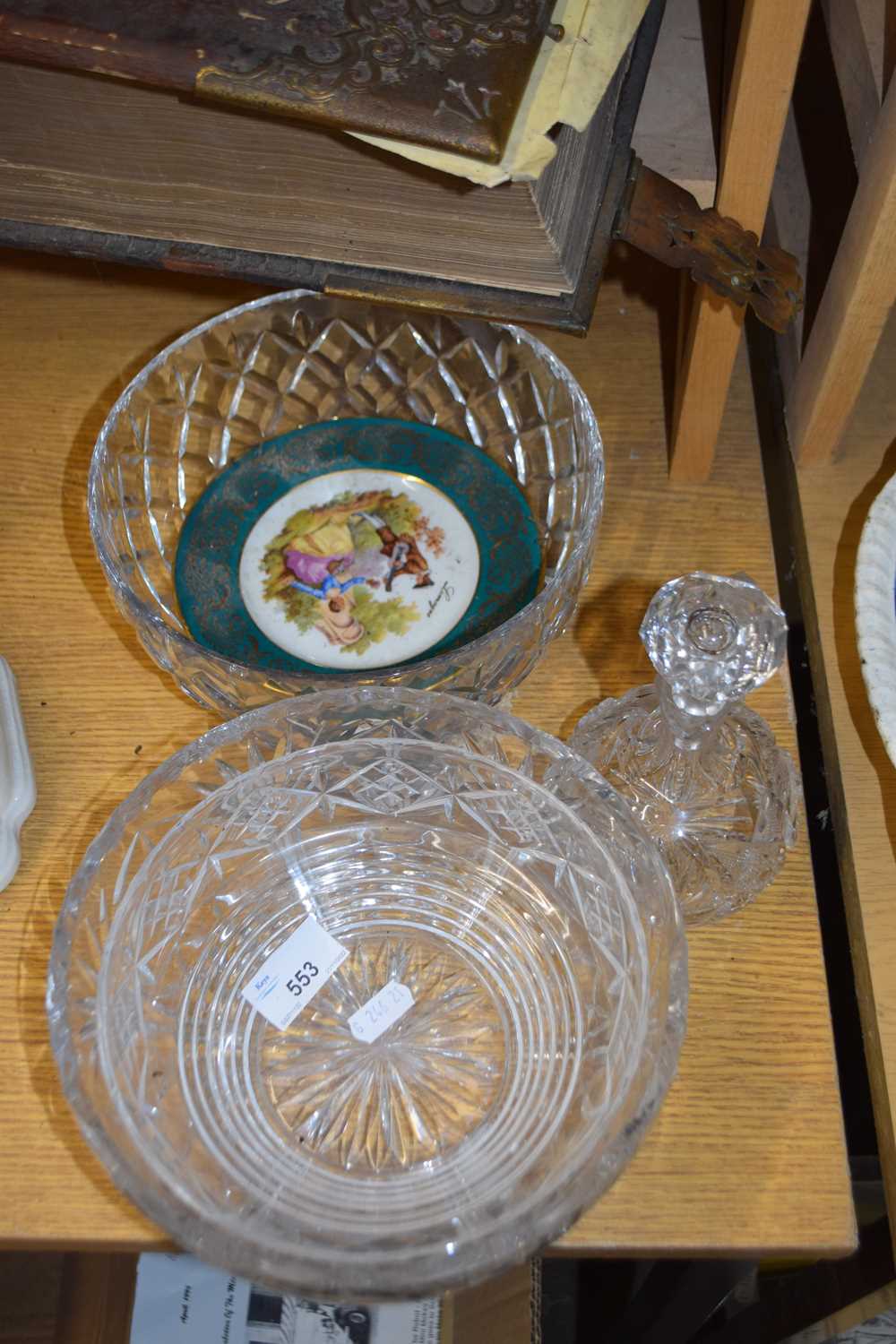 Mixed Lot: Small decanter and glass bowls