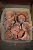 Box of terracotta plant pots