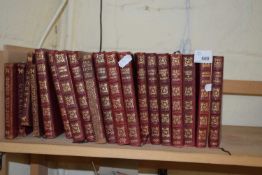 Collection of Charles Dickens books published Thomas Nelson & Sons, red leather bound plus others