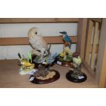 Border Fine Arts and Country Artists models of birds and a further Japanese bird model (5)