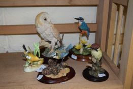 Border Fine Arts and Country Artists models of birds and a further Japanese bird model (5)