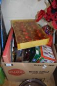 One box of assorted Christmas decorations