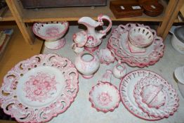 Mixed Lot: Portuguese floral decorated plates, jugs, vases etc