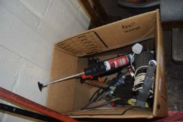 One box of various tools, garage clearance items etc