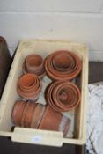 Box of terracotta plant pots