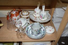 Mixed Lot: Various ceramics and glass to include bells, feeding cup, teapot etc