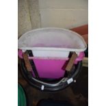 Plastic horse feed buckets plus clip on feeders