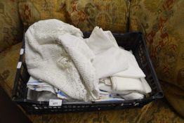 Box of various assorted table linen