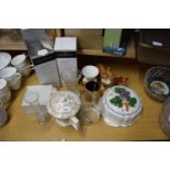 Mixed Lot: Dartington Crystal tumblers, model dogs and other assorted ceramics and glass