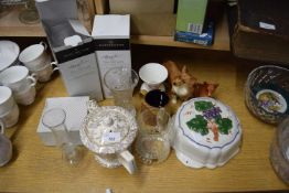 Mixed Lot: Dartington Crystal tumblers, model dogs and other assorted ceramics and glass