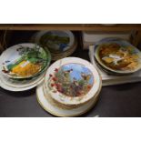 Collection of bird decorated plates to include Royal Doulton and Coalport