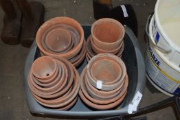 Box of terracotta plant pots