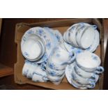 Quantity of Royal Standard blue floral decorated tea wares