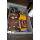 One box of assorted vintage tins