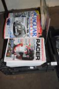 Box of Jaguar World and Motorcycle Racer magazines