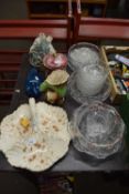 Mixed Lot: Glass and ceramics to include hors d'oeuvres dish, various serving dishes, covered jar,