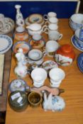 Mixed Lot: Various assorted tea wares, vases, ginger jar, model rabbit etc