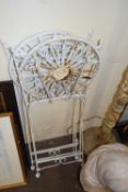 Pair of iron folding garden chairs