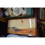 M Graham, two studies, Moorland scenes, framed and glazed