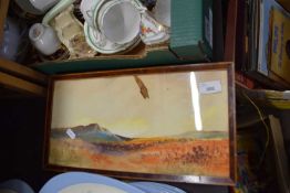 M Graham, two studies, Moorland scenes, framed and glazed