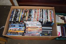 Large box of assorted DVD's