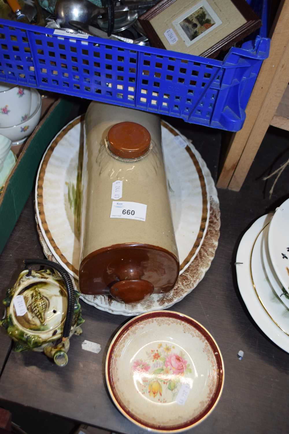 Mixed Lot: Meat plates, small teapot etc